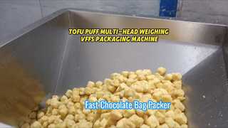 Υψηλής ποιότητας Frozen Tofu Puff VFFS Packaging Line με Ζυγιστή 14 κεφαλών
