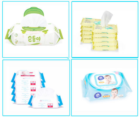 120Pcs υγρός ιστός που κατασκευάζει τη μηχανή για την αυτόματη γραμμή συσκευασίας υψηλής ταχύτητας γυναικών