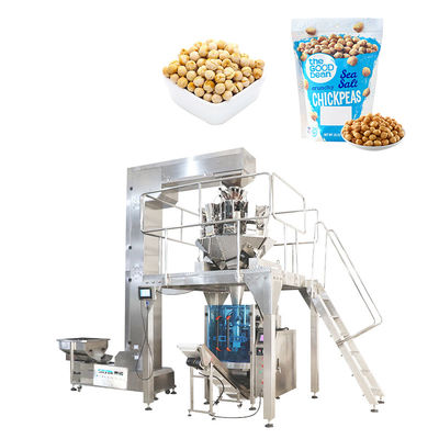 Chickpeas τοποθετούν την αυτόματη πλήρωση ζυγίσματος μηχανημάτων 5.5KW συσκευασίας και τη σφράγιση σε σάκκο
