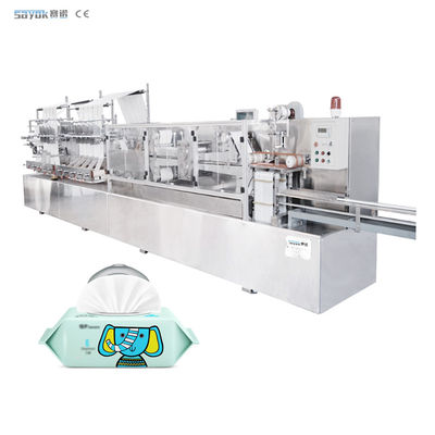 250-350 Cut/Min High Speed Wet Wiping Making Machine 220v Πλήρης αυτόματη γραμμή συσκευασίας