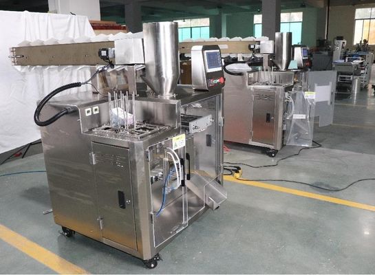 Αυτοματοποιημένη μικρή συσκευασία με προκατασκευασμένη τσάντα για προϊόντα 3C τύπου πλήρωσης αλυσίδας κουβάς